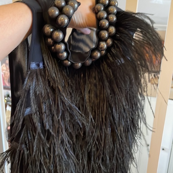 Brand new Bebe silk/real feather dress size XS - Picture 12 of 14